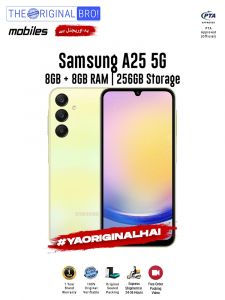 Samsung A25 5G - 8GB RAM - 256GB Storage - PTA Approved - 12 Months Warranty - Yellow - The Original Bro Mobiles - TOB36